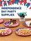 50 Pcs Patriotic American Flag Party Supplies Tableware Set Paper Plates and Napkins